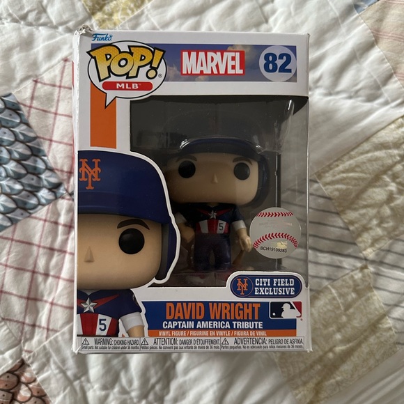 Funko Pop MLB Marvel David Wright Figure - Blue and Orange